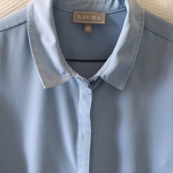 Laura's Blue Ladies Blouse - Size 8 - Picture 2 of 6